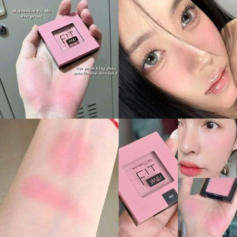 Phấn Má Maybelline Fit Me 40 Proud - Tông Hồng Tự Nhiên Chất Lượng, Trang Điểm Tuyệt Vời cho Làn Da Tươi Sáng