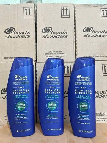 Dầu Gội Chống Gàu Head & Shoulders Xanh 400ml - Dịu Nhẹ, Hiệu Quả Trong Việc cải thiện Gàu, Sáng Bóng Tóc