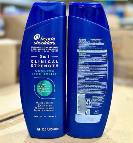 Dầu Gội Chống Gàu Head & Shoulders Xanh 400ml - Dịu Nhẹ, Hiệu Quả Trong Việc cải thiện Gàu, Sáng Bóng Tóc