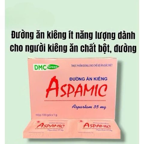 Đường Ăn Kiêng ASPAMIC 35mg dùng cho người tiểu đường ,ăn kiêng (Hộp 100gói)