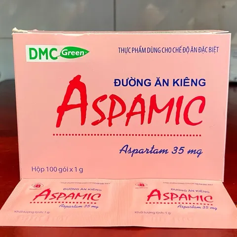 Đường Ăn Kiêng ASPAMIC 35mg dùng cho người tiểu đường ,ăn kiêng (Hộp 100gói)