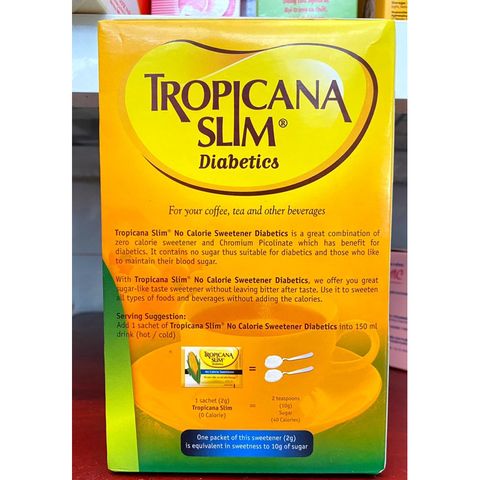 Đường bắp ăn kiêng Tropicana Slim cho người tiểu đường,người muốn giảm cân (Hộp 50 gói)