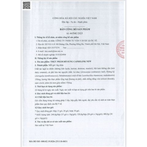 [Mẫu Mới] CÀ PHÊ LINK SỨC KHỎE – NĂNG LƯỢNG TỈNH TÁO, ĐỀ KHÁNG VỮNG VÀNG (HỘP 20 GÓI)