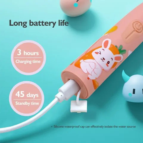 Bàn chải đánh răng tự động cho bé mẫu (SẠC ĐIỆN gồm 4 chế độ) , bàn chải đánh răng điện