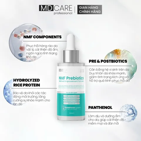 MD CARE NMF Prebiotics Serum 30ml Tinh Chất Cấp Ẩm Và Cân Bằng Hệ Vi Sinh Trên Da