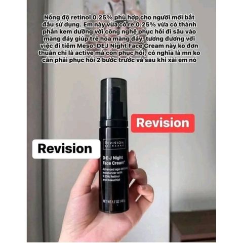Kem Dưỡng Revision Skincare D.E.J Night Face Cream 0.25% mini 4.8g 