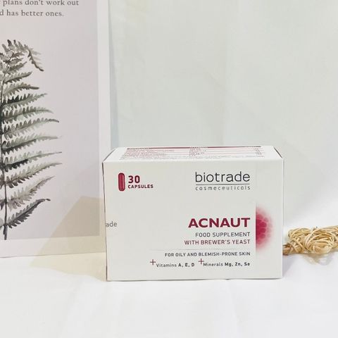 Viên Uống Giảm Mụn Biotrade Acnaut Food Supplement 30 Viên Giảm  Mụn Làm Đẹp Da