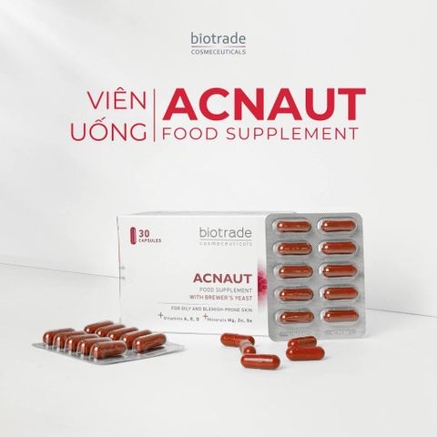 Viên Uống Giảm Mụn Biotrade Acnaut Food Supplement 30 Viên Giảm  Mụn Làm Đẹp Da