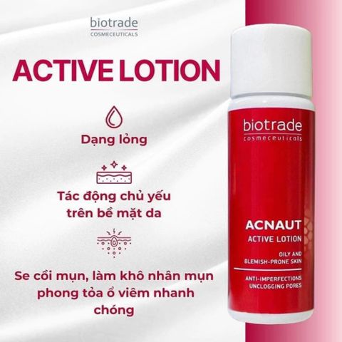 Lotion chấm mụn hoạt tính Biotrade Acnaut Active Lotion
