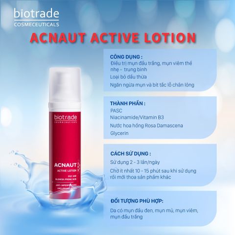Lotion chấm mụn hoạt tính Biotrade Acnaut Active Lotion