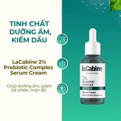Tinh Chất LaCabine 2% Prebiotic Complex Serum Cream 30ml - Dưỡng Ẩm, Phục Hồi Hàng Rào Bảo Vệ Da