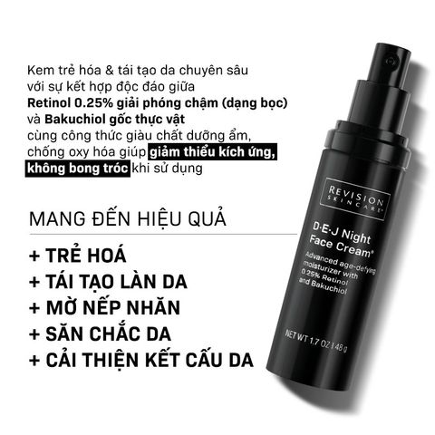 Kem Dưỡng Revision Skincare D.E.J Night Face Cream 48g Chống Lão Hóa Da Ban Đêm