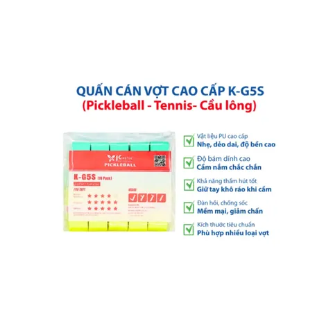 Quấn Cán Vợt KINGTEK KG5S-60 Cao Cấp Hộp 60 Cái (TV1511)
