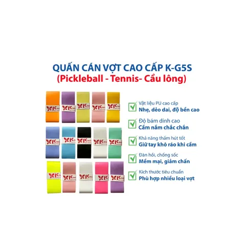 Quấn Cán Vợt KINGTEK KG5S-60 Cao Cấp Hộp 60 Cái (TV1511)