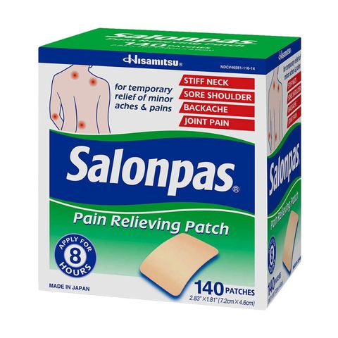 Miếng dán giảm đau Hisamitsu Salonpas Mỹ 140 miếng - Hỗ trợ xoa dịu cơn đau vai, cổ, lưng, xương khớp hiệu quả lên đến 8 giờ 640766