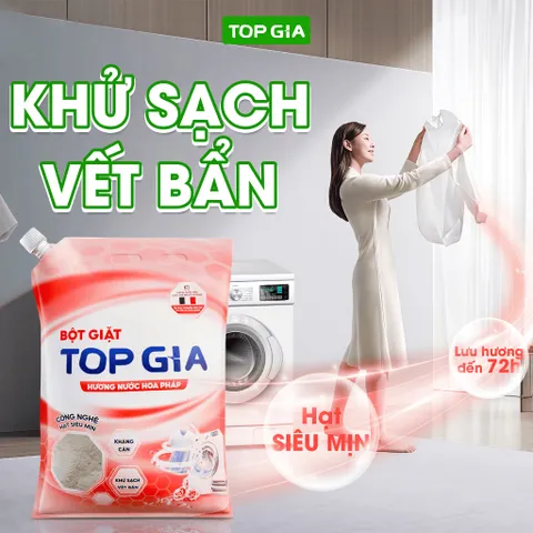 [Sỉ] Bột giặt TopGia hương nước hoa pháp