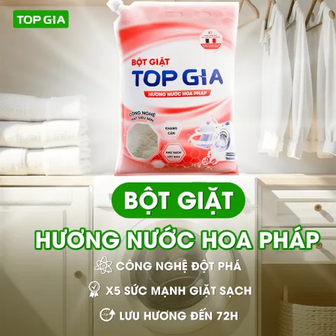 [Sỉ] Bột giặt TopGia hương nước hoa pháp