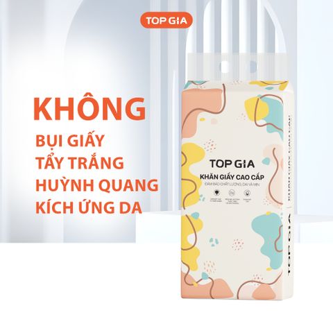 Giấy vệ sinh treo tường TopGia đa sắc đa năng từ bột giấy thiên nhiên, 1280 tờ/4 lớp