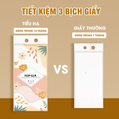 [Sỉ] Thùng 6 bịch khăn giấy vệ sinh treo tường Tiểu Hạ 1000 tờ làm từ bột gỗ thiên nhiên, an toàn