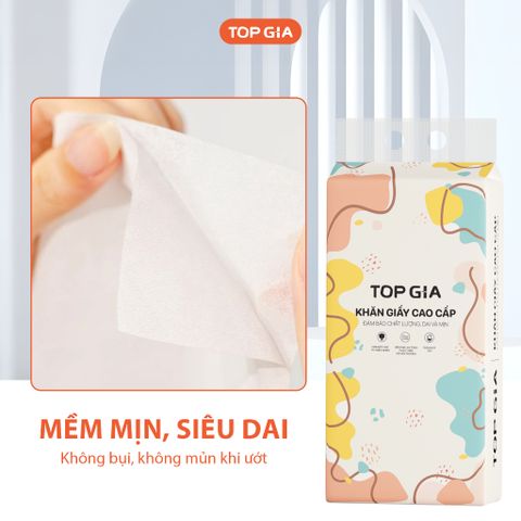 Giấy vệ sinh treo tường TopGia đa sắc đa năng từ bột giấy thiên nhiên, 1280 tờ/4 lớp