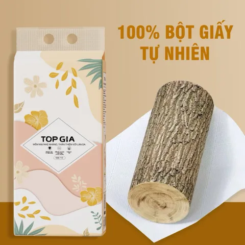 [Sỉ] Thùng 6 bịch khăn giấy vệ sinh treo tường Tiểu Hạ 1000 tờ làm từ bột gỗ thiên nhiên, an toàn