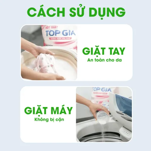 [Sỉ] Bột giặt TopGia hương nước hoa pháp