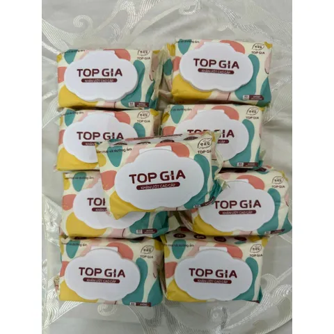 Khăn ướt Top Gia ban mai thùng 6 Bịch/10 bịch (80 tờ / bịch) mềm mại không mùi không parabens
