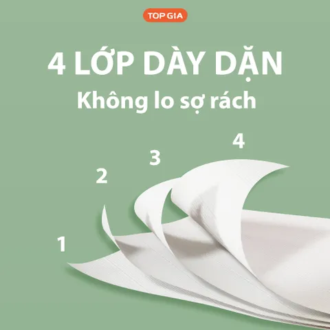 [Sỉ] Khăn giấy rút treo tường TopGia Sắc Việt 1280 tờ, giấy vệ sinh dành cho gia đình Việt
