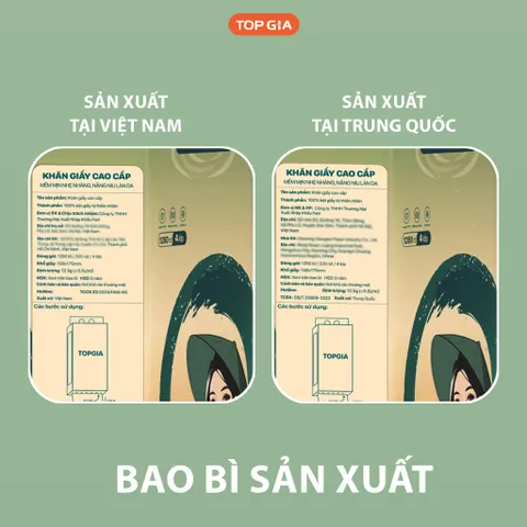 [Sỉ] Khăn giấy rút treo tường TopGia Sắc Việt 1280 tờ, giấy vệ sinh dành cho gia đình Việt
