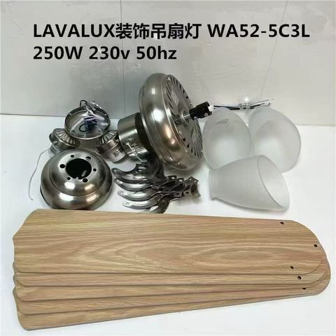 {Order giao 30/3} Quạt trần đèn 5 cánh LAVALUX, cỡ lớn 52”, 3 bóng đèn