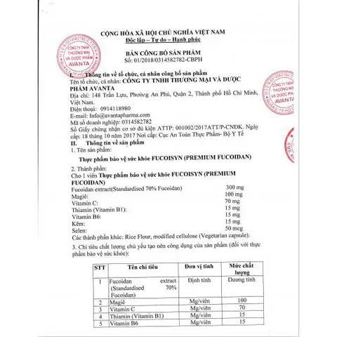 Fucoisyn Premium Fucoidan Phòng và Hỗ Trợ Điều Trị Ung Thư