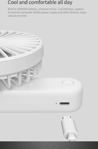 Quạt Cầm Tay XIAOMI Qualitell ZS6003, tích điện, có thể gập gọn, 3 chế độ gió
