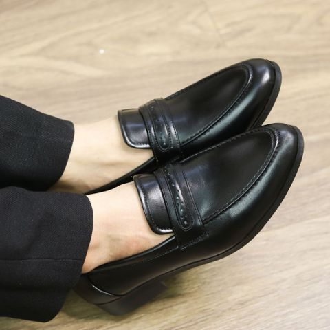 ( Mã D14 ) Giày lười nam văn phòng da mềm đế có khâu, giày tây công sở boy phố thiết kế băng đục đơn giản lịch sự  640905