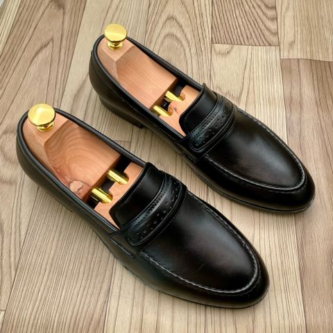 ( Mã D14 ) Giày lười nam văn phòng da mềm đế có khâu, giày tây công sở boy phố thiết kế băng đục đơn giản lịch sự  640905