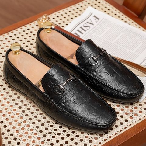( Mã D31 ) Giày Mocassin đế bệt da PU dâp vân sắc nét , Giầy lười công sở da mềm đế nhẹ có khâu đế chắc chắn  640914