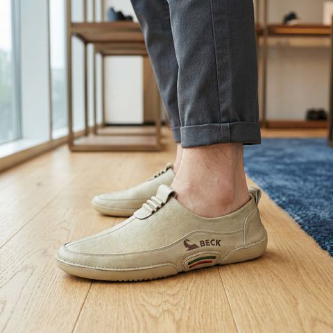 ( Mã D61 ) Giày Lười thiết kế trẻ trung, Chất liệu da Simili đế cao su non êm ái có khâu chỉ đủ size từ 38 đến 43