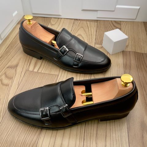 ( Mã D66 ) Giày lười nam thiết kế MonkStrap , giầy da nam trẻ trung đế cao su có khâu đế chống trơn trượt 640919