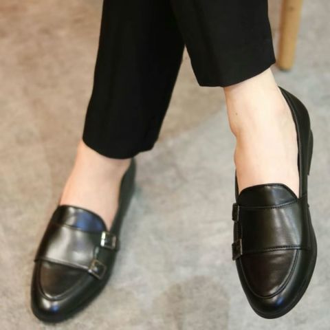 ( Mã D66 ) Giày lười nam thiết kế MonkStrap , giầy da nam trẻ trung đế cao su có khâu đế chống trơn trượt 640919