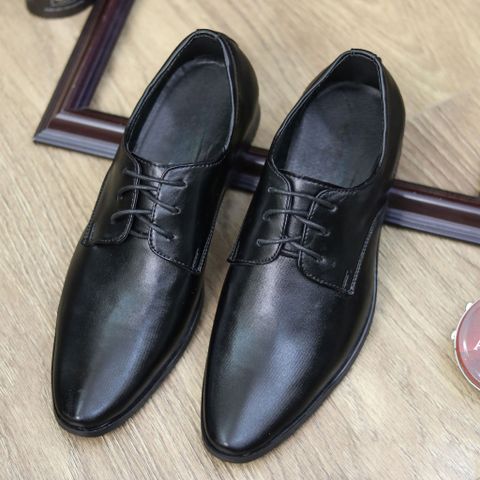 ( Mã D20 ) Giày derby công sở da PU, giày da nam thiết kế tối giản đế cao su 3cm chống trơn trượt có khâu chỉ chắc chắn 640931