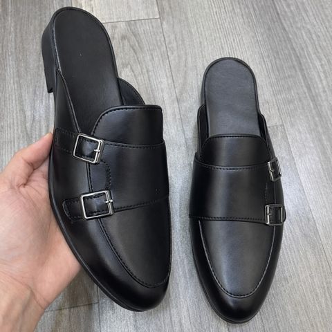 ( Mã D36 ) Giày sục nam MonkStrap da PU cao cấp, giầy sục da mùa hè thoáng khí trẻ trung gắn 4 khóa trang trí đế có khâu 640927