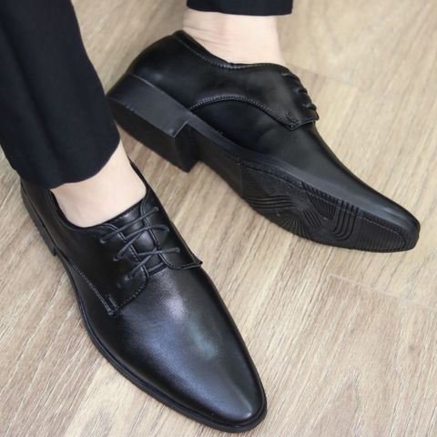 ( Mã D20 ) Giày derby công sở da PU, giày da nam thiết kế tối giản đế cao su 3cm chống trơn trượt có khâu chỉ chắc chắn 640931