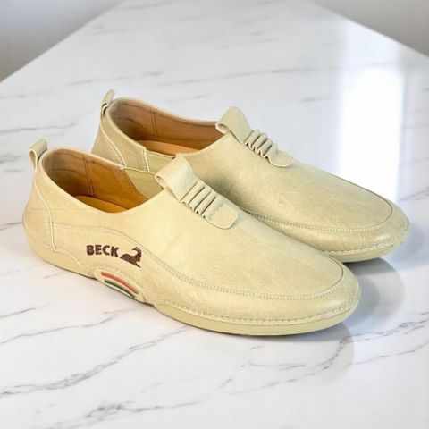 ( Mã D61 ) Giày slip-on thiết kế trẻ trung, Giày nam da Simili đế cao su non có khâu chỉ đủ size từ 38 đến 43