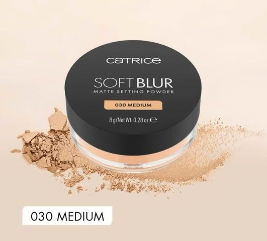 (Đức) Phấn Phủ Catrice Kiềm Dầu Mỏng Nhẹ Nâng Tông Catrice Soft Blur Matte Setting Powder 8g