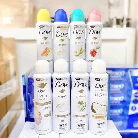 Xịt khử mùi Dove 48h Go Fresh Pomegranate 150ml – hương lựu tươi mát, khử mùi hiệu quả 48h 641076