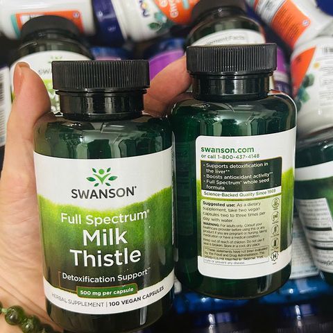 Bổ gan Swanson Full Spectrum Milk Thistle 500mg USA 100 viên