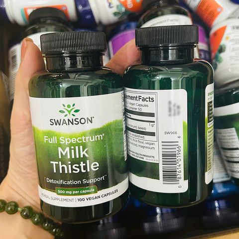 Bổ gan Swanson Full Spectrum Milk Thistle 500mg USA 100 viên