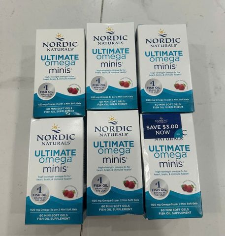 Viên Uống Dầu Cá Omega-3 Nordic Naturals Ultimate Omega 1280mg Hỗ Trợ Tim Mạch Não Bộ Mắt