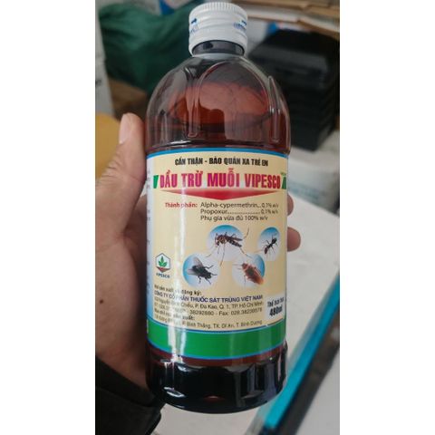 DẦU TRỪ MUỖI VIPESCO 480ml Không Cần Pha Thuốc, Đổ thuốc vô bình phun luôn,trừ muỗi, ruồi, kiến, gián chuồng trại, nhà ở