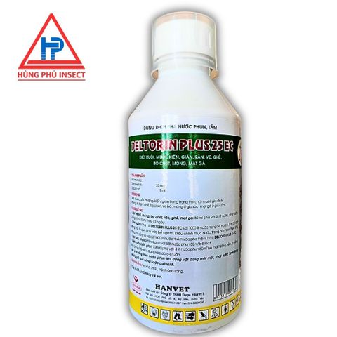 DUNG DỊCH THÚ Y DELTORIN PLUS25EC 1LÍT diệt muỗi, ruồi, kiến, gián, trị ve, bọ chét, rận, ghẻ, mạt gà gia súc, gia cầm. 