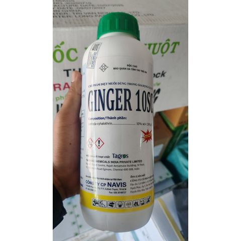 ĐẶC TRỊ DIỆT CÔN TRÙNG GINGER 10SC 1LÍT Nhập ẤN ĐỘ,Diệt muỗi kháng thuốc cực tốt,Huyền phù đậm đặc,Bộ y tế Cấp Phép
